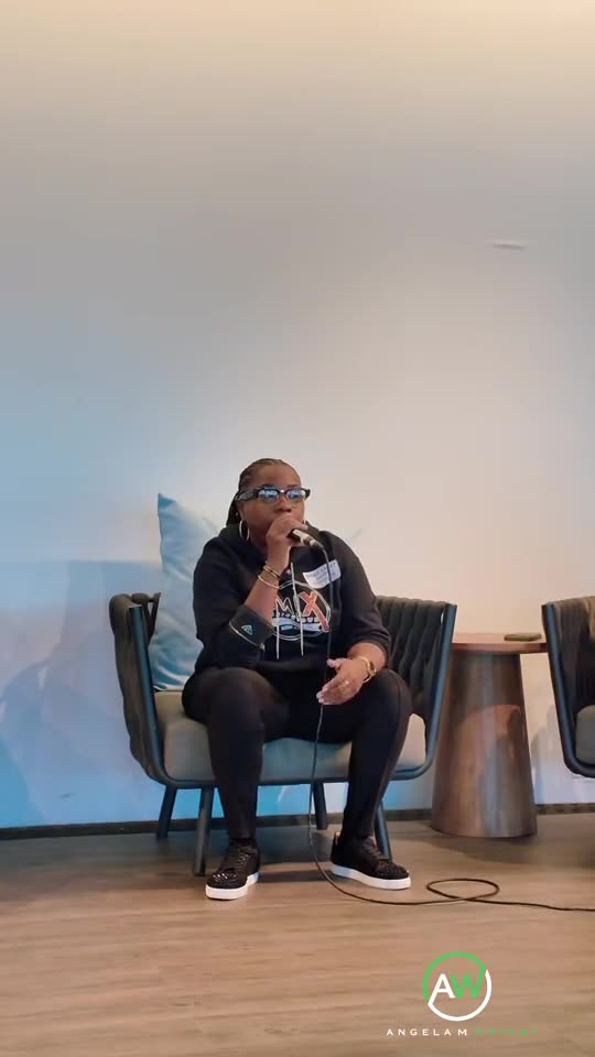 Angela Wright speaking at the Small Business Opportunities Event